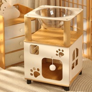 【M-Ting】 บ้านแมวไม้ คอนโดแมว หลุมอวกาศแมว หรูหรา แข็งแรง 1ชั้น 2ชั้น 2in1