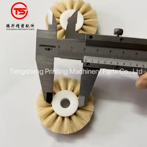 6 Pieces Ryobi 522 printing machine brush wheel size 50x15x8mm Ryobi brush wheels white color