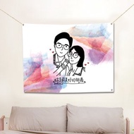 似顏繪 掛布 人像畫 客製化