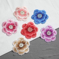 @996色花刺绣布贴衣服装饰无胶贴原创补丁朵花外贸小批量现货批发6 Color Flower Embroidered Cloth Sticker Clothes Decoration No Adhes