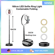 SENSE 168cm LED Selfie Ring Light Containable Folding Desktop Ground Integration For TIKTOK/FB LIVE/