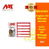 MEAUSU - Premium Quality &amp; High Quality Engine Oil Mileage Sticker - Auto Transmission Oil Mileage Sticker Minyak