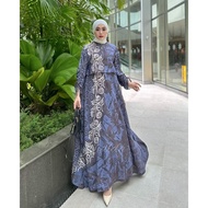 gamis  silk sutra dress shalda batik briliant silk sutra gamis premium shalda batik