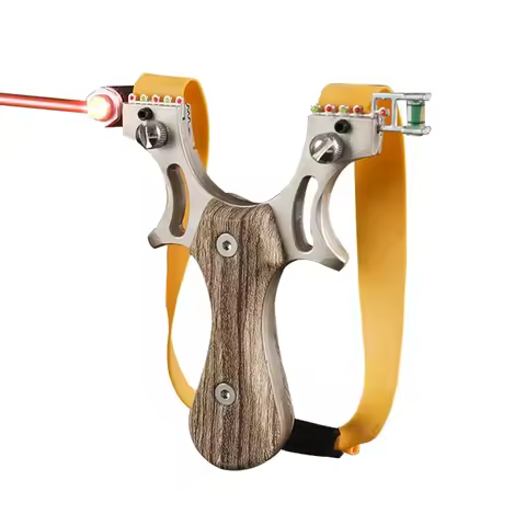 Wildness Wood Handle Slingshot Laser High Precision Hunting Catapult Slingshot Outdoor Survival Self