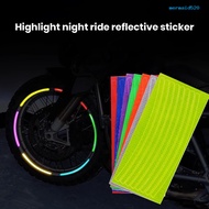 [MRD]6Pcs Bike Reflective Sticker High Visibility Night Riding MTB Mountain Rode Bicycle Scooter Rim Wheel Helmet Safety Reflector Decal Tape