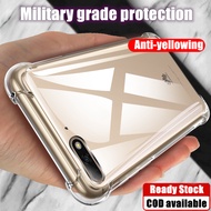 【Crystal Clear】For Huawei Y6 2018 ATU-L11 L21 L22 LX3 Soft Rubber Gel Jelly Case Transparent Military Grade Anti-Scratch Resistant Back Cover Skin