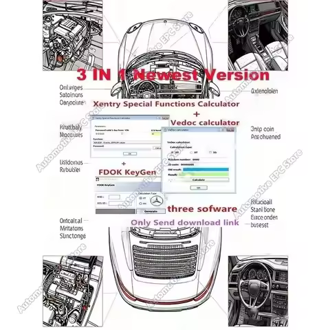 Xentry Special Function Calculator + FDOK + Vedoc Calculator with Keygen For European American car M
