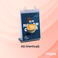 Table Menu Stand A5 A6/Flip Menu Stand Transparent Clear Menu Cover | Restaurant Cafe Menu Display