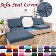 Elastic Sofa Seat Covers Solid Color Sofa Cushion Covers for Living Room Funiture Protector Couch Cover L Shape Armchaircover Sofa Slipcovers 1 2 3 4 Seater 1pcs