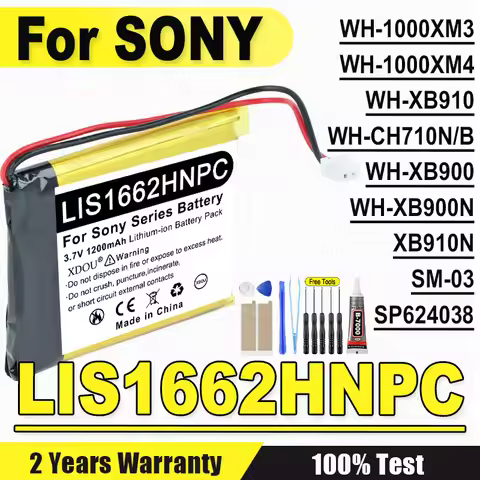 Battery LIS1662HNPC For Sony WH-1000xM3 WH-CH710N/B WH-XB900 WH-XB900N WH-1000XM4 WH-XB910 XB910N SM