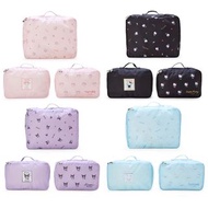 Sanrio 日本正版 摺疊行李箱分類袋 旅行收納袋衣襪袋 Hello Kitty My Melody Kuromi Cinnamoroll 玉桂狗