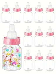 12入組創意嬰兒奶嘴形狀透明糖果罐，婚禮/嬰兒生日禮物，節日派對裝飾塑料糖果盒