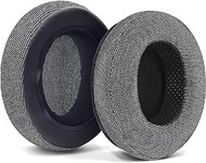 HM5 Upgrade Ear Pads Replacement Memory Foam Compatible with Audio-Technica M40X M50 M50X MSR7 Earpads Fostex T50RP / MDR 7506 / Hyperx Cloud Alpha Headset Ear Cushions Muffs-Gray Flannel