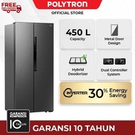 Polytron Kulkas 2 Pintu Side By Side 450 Liter Prs 455S Terbaru