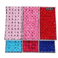 WOAY 50Pcs Soap Rose Flower, Wreath Making Realistic Floral Foam Rose, Creative Handmade Three Layer