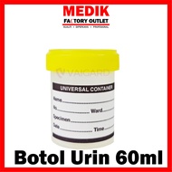 Urine Container 60ml Bekas Air Kencing Untuk Test Kit Menguji Dadah