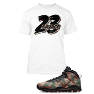 23 Savage Graphic Sneaker Tee Shirt Match J10 Duck Camo Pro Club Shaka Big Tall
