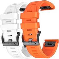 2 Pack Waterproof Replacement Band Compatible with Garmin Fenix 5X Watch Band, QuickFit 26mm Strap for Fenix 6X/Fenix 7X/Fenix 5X Plus/Fenix 6X Pro/Fenix 3/Fenix 3 HR/Tactix/Descent