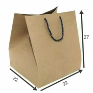 Paperbage Paper Bag/ Plain Rice Paper Bag uk 22x22