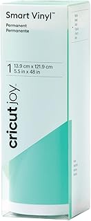 Cricut Smart Permanent Matte Vinyl (5.5in x 48in, Mint) for Joy machine - matless cutting for shapes