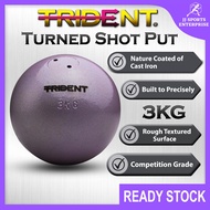 Trident Turned Shot Put Lontar Peluru (3kg) Trident Turned Shot Putt Steel Ball Bola Besi Sukan
