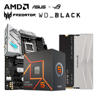 【重磅價】AMD【6核】Ryzen5 7500F+華碩 ROG STRIX B650-A GAMING WIFI+Acer Predator Pallas II DDR5-6000 16G*2銀+WD_BLACK SN850X 1TB