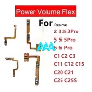 on off Power volume button flex For realme C1 C2 C3 2 5 5i 6 6i Pro C11 C12 C15 C20 C21 C25 C25S