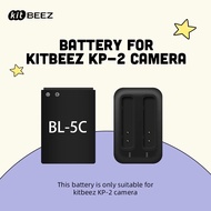 【For KP-2 Camera】KiTBEEZ BL-5C Lithium Battery - 1150mAh, 4.2V/1.0A Dual-Slot Charging Dock with Bat
