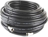 KUNOVA (TM) RG-6 Satellite TV 3.0 GHz Coaxial Cable with Connectors UL CMG in Wall Rated - 100 Feet 