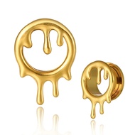 Twolobes 2PCS Cool Drops Ear Gauges for Stretched Lobe Hypoallergenic 316 Stainless Steel Screw Back