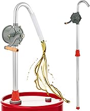 NYXOVA 5-55 gallon Aluminum Drum Pump, 8 GPM Rotary Hand Oil Transfer, Fits 5 to 55 Gal Drums, Heavy