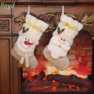 LLOYD Christmas Socks, Hanging Large Capacity Christmas Candy Bag, Durable Reusable Thickened Santa 