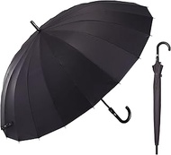Waterfront U165-0890BK1-B3 Long Umbrella, Rain Umbrella, LESS IS MORE Series, "Toyama Thunder 20 Rib