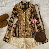 Long-Sleeved Shirt: y2k Hippie Fairy Kokate Emo Boho Style Secondhand Clothes Forward