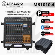 PRONIC 10 Channel Power Mixer1000W x4  with Hard Case & Subwoofer Output 1000W x4