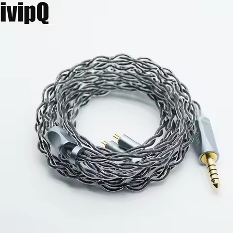 ivipQ-44 In-ear Headphone Cable, High-fidelity Upgrade Cable, suitable for 0.78 pin MMCX Dual 3.5 , 