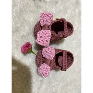 Knitted baby girl shoes sizes 10cm, 11 cm and 12 cm