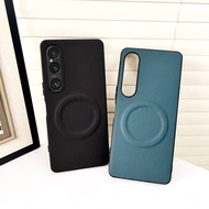 For Sony Xperia 1 VI Case Luxury Magnetic PC Leather Hard Phone Cover Casing For Sony Xperia1 VI