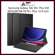 Keyboard Case For Samsung Galaxy Tab S9+ Plus SM X810 / X816B S9 FE+ Plus 12.4 Inch Tablet Bluetooth