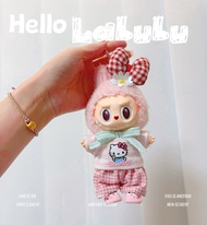Labubu Original Macaron Sitting Party Vinyl Doll Clothes 17cm ชุดเด็กตุ๊กตา สไตล์เทรนด์ งานฝีมือ DIY