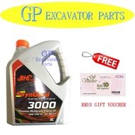 (100% Original Oil)BHP SynGard 3000(Premium Multigrade) SAE 15W-40 4L Engine Oil(Free RM10 Aeon Gift