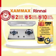 (Ready Stock) Rinnai Hood RH-S65A-SSVR S65A 60cm Slim Hood + Rinnai Gas Hob RB-712N-S RB712NS Stainl