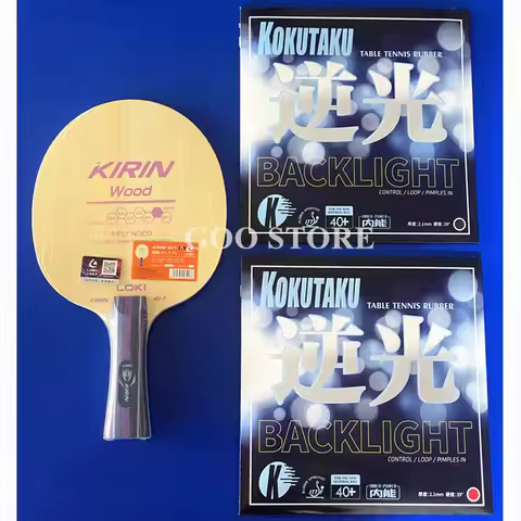 LOKI KIRIN K1-T Table Tennis Blade With 2x KOKUTAKU BACKLIGHT Rubber Original LOKI Ping Pong Racket 