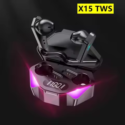 X15 TWS Gaming Earbuds Wireless Bluetooth Earphones With Mic Bass Audio Sound Positioning 9D Stereo 