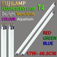 T4 17W Fluorescent Tube DAYLIGHT, WARM WHITE, RED, GREEN, BLUE, AQUARIUM