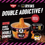 NISSIN X IRVINS MALA SALTED EGG INSTANT NOODLE BOWL