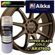 [Sport Rim Paint HYPER BLACK GOLD AK47806] AIKKA Sport Rim 2K Paint DIY Cat Tin Spray Sport Rim Cat 