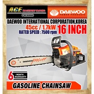 DAEWOO 16" Chain Saw Gasoline Chainsaw 16 inch Heavy Duty 2 Stroke DCS4516T