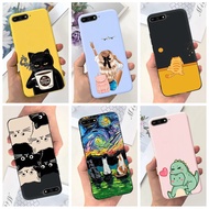 For Huawei Y6 2018 Case ATU-L11 ATU-LX3 ATU-L21 ATU-L22 Back Cover Cute Cat Cartoon Phone Case For Honor 7A Bumper Shell