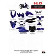 BODY SET HONDA W110 RS - WAVE 110 WAVE110 RS COVERSET FRAME COLOR PARTS RED BLACK BLUE BODY COVER SE